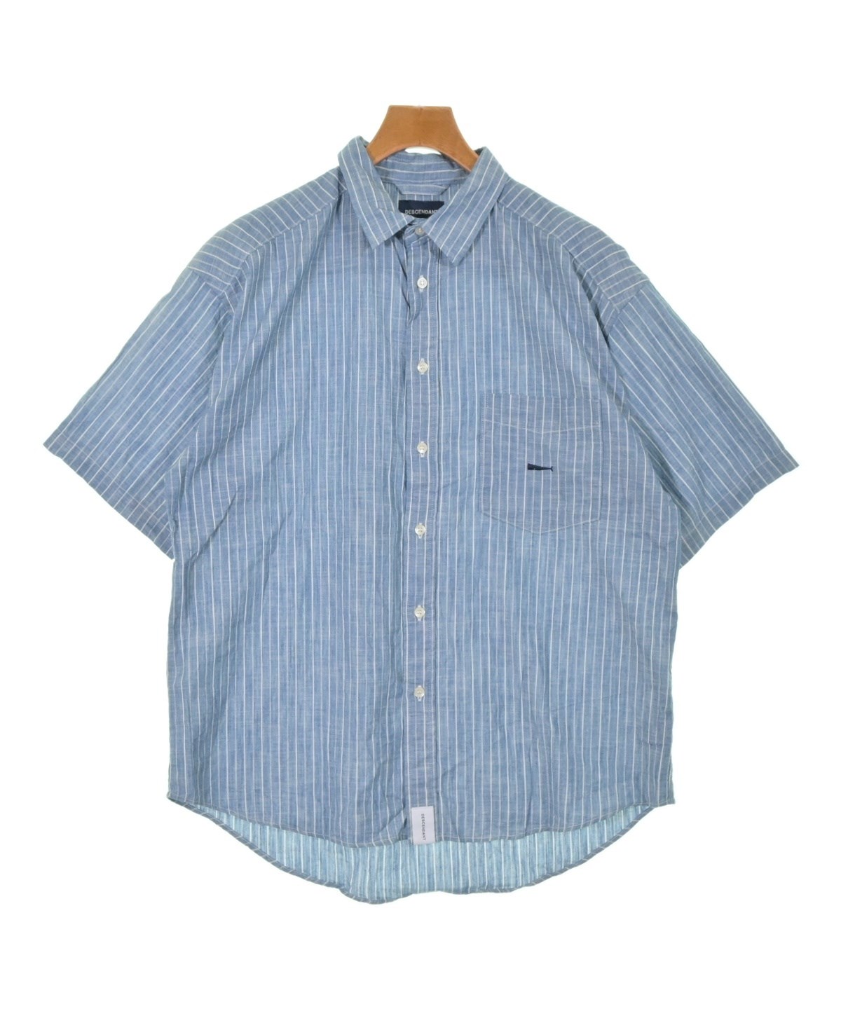 DESCENDANT（ディセンダント）カジュアルシャツ 青 サイズ:2(M位