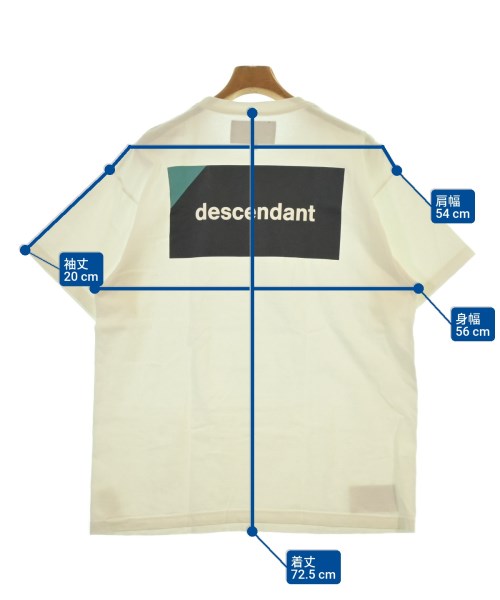 DESCENDANT（ディセンダント）Tシャツ・カットソー 白 サイズ:2(M位) メンズ/2200641378089