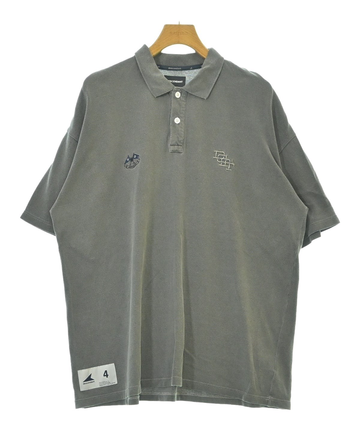 DESCENDANT（ディセンダント）ポロシャツ グレー サイズ:4(XL位