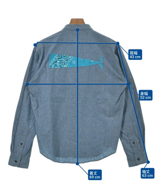 DESCENDANT（ディセンダント）カジュアルシャツ 紺 サイズ:1(S位) メンズ/2200545786355