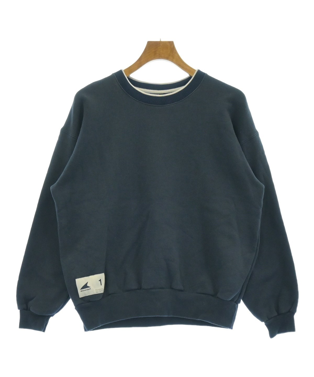 DESCENDANT（ディセンダント）スウェット 紺 サイズ:1(S位) メンズ