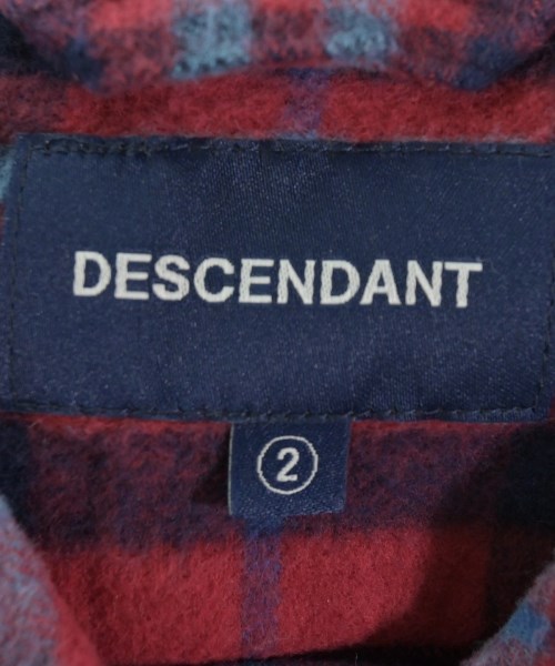 DESCENDANT（ディセンダント）カジュアルシャツ 赤 サイズ:2(M位) メンズ/2200625705054