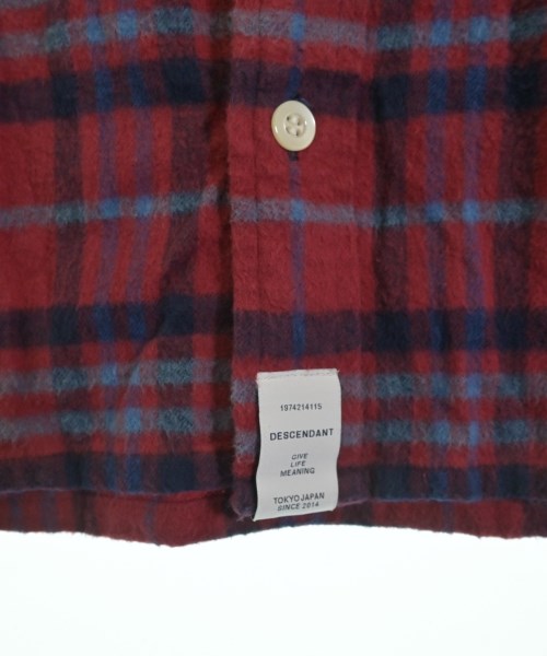 DESCENDANT（ディセンダント）カジュアルシャツ 赤 サイズ:2(M位) メンズ/2200625705054