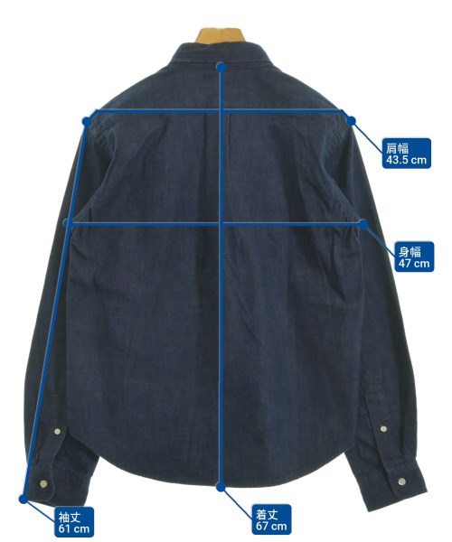 DESCENDANT（ディセンダント）カジュアルシャツ 紺 サイズ:1(S位) メンズ/2200625705061