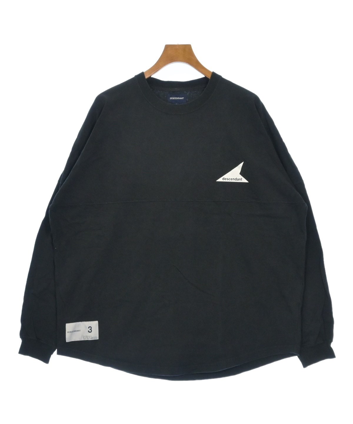 最終値下げdescendant ディセンダント　カットソー　ロンT DESCENDANT（ディセンダント）Tシャツ・カットソー 黒 サイズ:3(L位