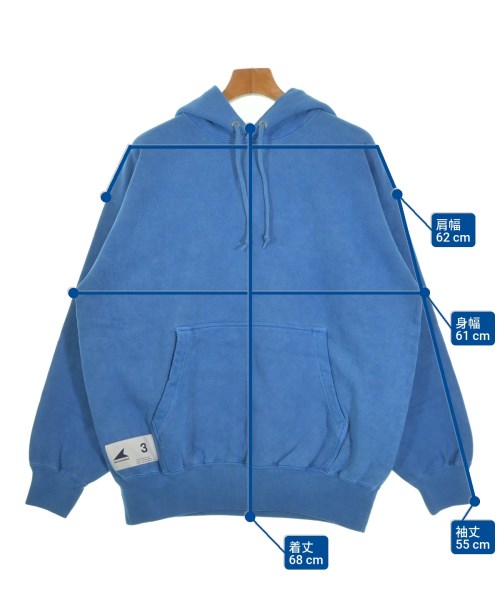 DESCENDANT（ディセンダント）パーカー 青 サイズ:3(L位) メンズ/2200629768178