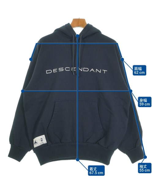 DESCENDANT（ディセンダント）パーカー 紺 サイズ:2(M位) メンズ/2200629768208