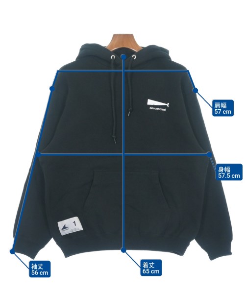 DESCENDANT（ディセンダント）パーカー 黒 サイズ:1(S位) メンズ/2200632381357