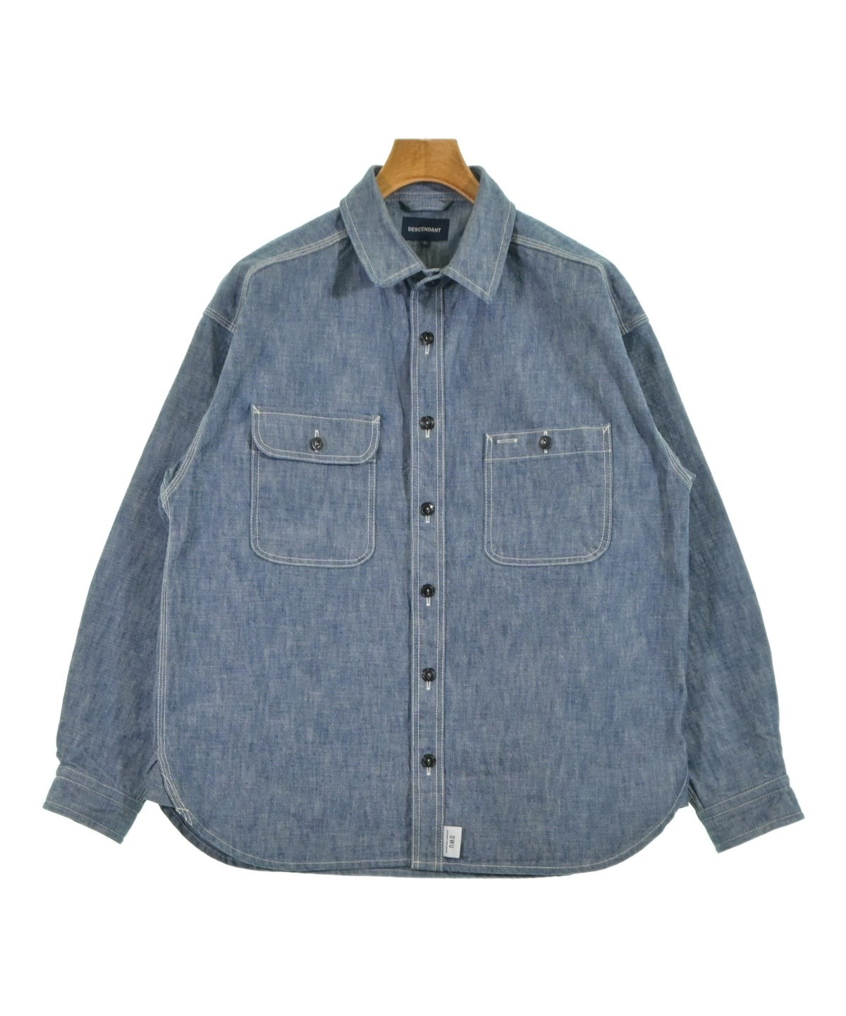 DESCENDANT（ディセンダント）カジュアルシャツ 青 サイズ:1(S位