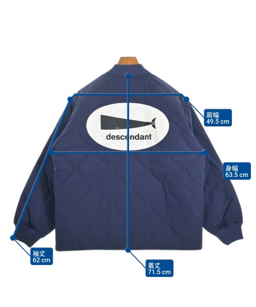 DESCENDANT（ディセンダント）ブルゾン 紺 サイズ:3(L位) メンズ/2200618646029