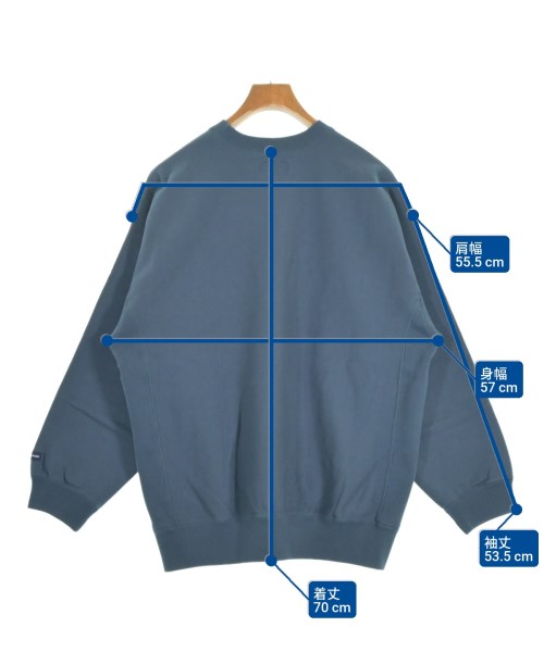 DESCENDANT（ディセンダント）スウェット 青 サイズ:3(L位) メンズ/2200618646050