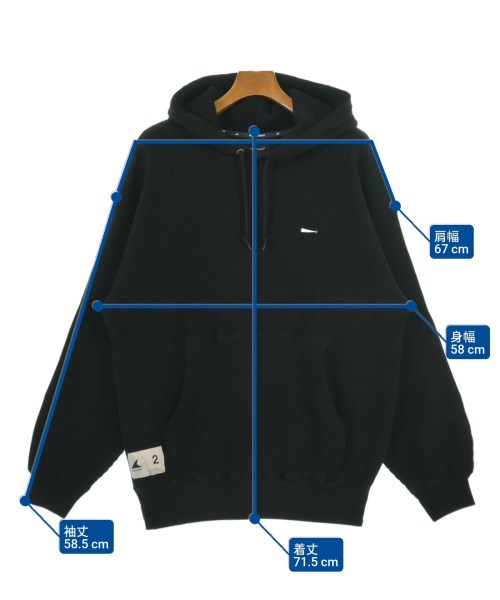 DESCENDANT（ディセンダント）パーカー 黒 サイズ:2(M位) メンズ/2200618646104