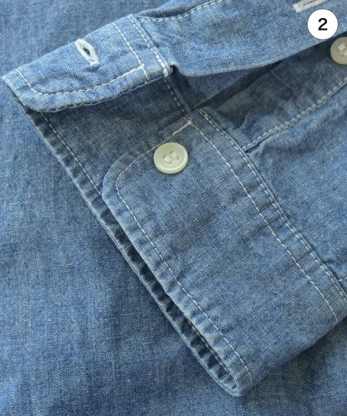 DESCENDANT（ディセンダント）カジュアルシャツ 青 サイズ:2(M位) メンズ/2200671684020