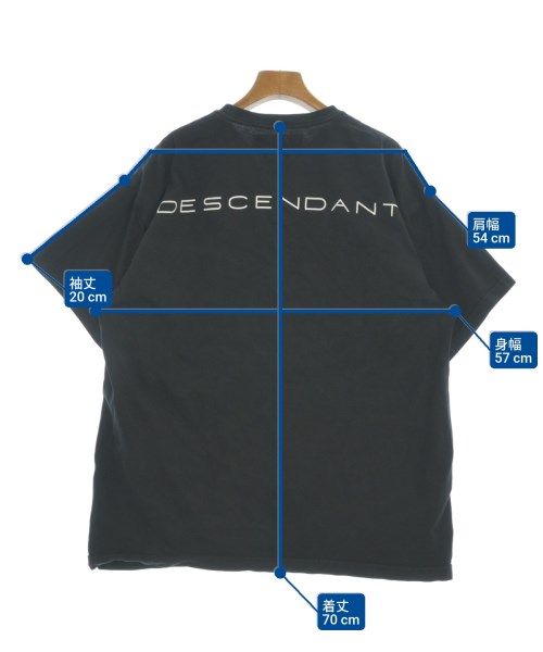 DESCENDANT（ディセンダント）Tシャツ・カットソー 黒 サイズ:3(L位) メンズ/2200674049062