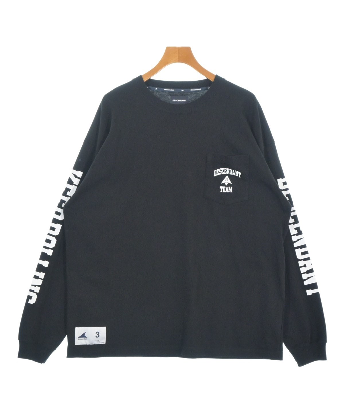 DESCENDANT（ディセンダント）Tシャツ・カットソー 黒 サイズ:3(L位