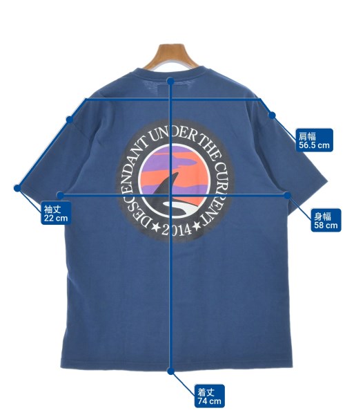 DESCENDANT（ディセンダント）Tシャツ・カットソー 青 サイズ:3(L位) メンズ/2200693843139