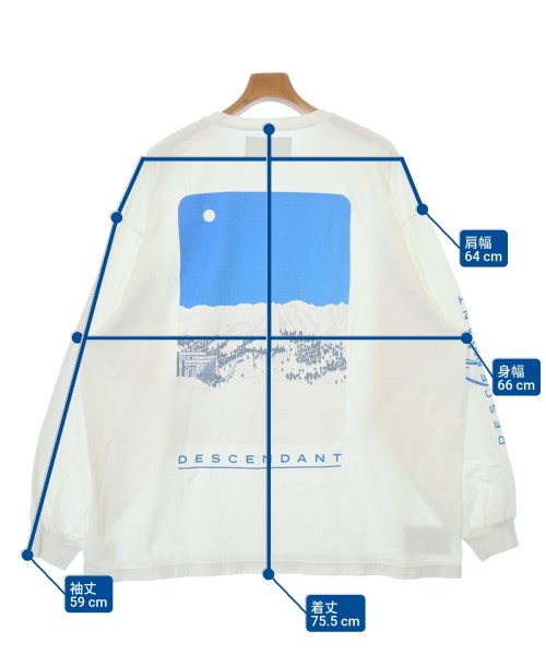 DESCENDANT（ディセンダント）Tシャツ・カットソー 白 サイズ:4(XL位) メンズ/2200693843160