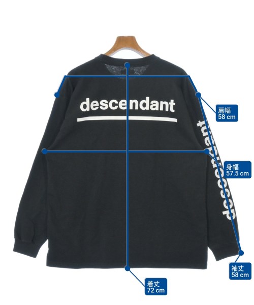 DESCENDANT（ディセンダント）Tシャツ・カットソー 黒 サイズ:2(M位) メンズ/2200693843184