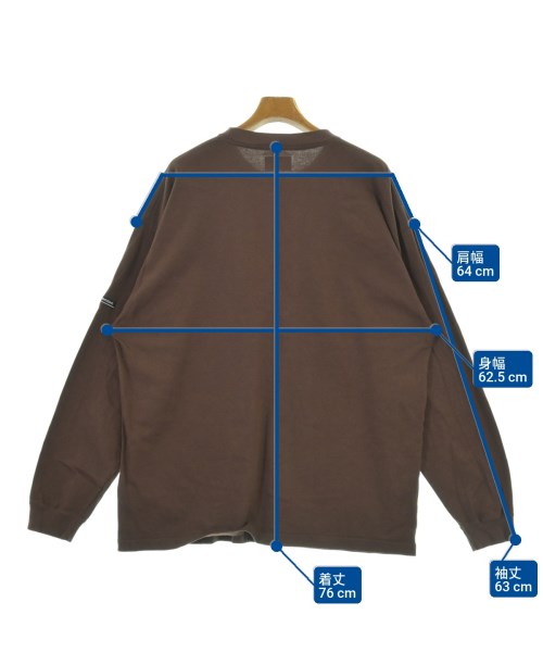 DESCENDANT（ディセンダント）Tシャツ・カットソー 茶 サイズ:4(XL位) メンズ/2200695895051