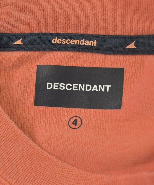 DESCENDANT（ディセンダント）Tシャツ・カットソー オレンジ サイズ:4(XL位) メンズ/2200695895112