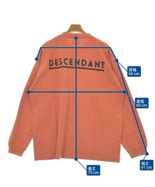 DESCENDANT（ディセンダント）Tシャツ・カットソー オレンジ サイズ:4(XL位) メンズ/2200695895112