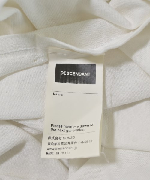 DESCENDANT（ディセンダント）Tシャツ・カットソー 白 サイズ:4(XL位) メンズ/2200700875092