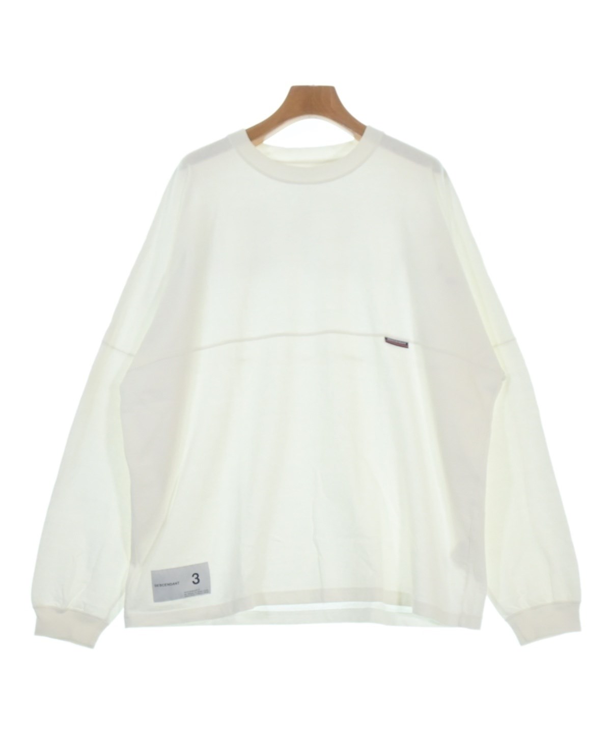 DESCENDANT 長袖カットソー ホワイト サイズ4 DESCENDANT（ディセンダント）Tシャツ・カットソー 白 サイズ:3(L位