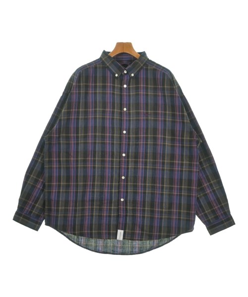DESCENDANT（ディセンダント）カジュアルシャツ 紺 サイズ:3(L位
