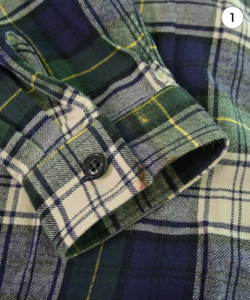 DESCENDANT（ディセンダント）カジュアルシャツ 緑 サイズ:3(L位) メンズ/2200656807093