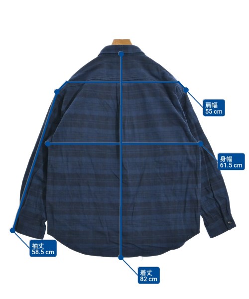 DESCENDANT（ディセンダント）カジュアルシャツ 紺 サイズ:3(L位) メンズ/2200627976148