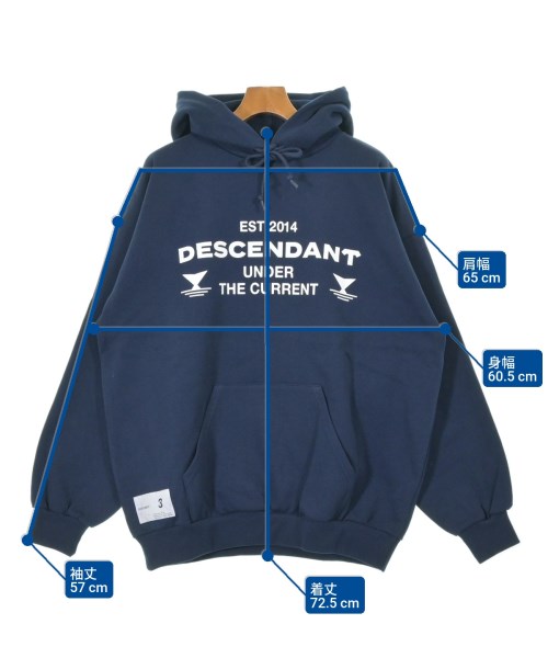 DESCENDANT（ディセンダント）パーカー 紺 サイズ:3(L位) メンズ/2200656130085