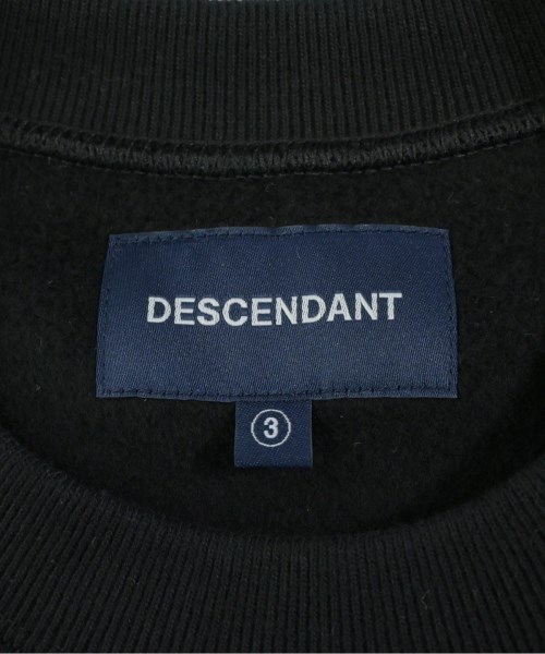 DESCENDANT（ディセンダント）スウェット 黒 サイズ:3(L位) メンズ/2200656130139