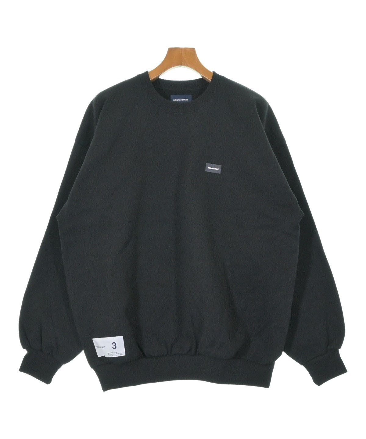 DESCENDANT（ディセンダント）スウェット 黒 サイズ:3(L位) メンズ