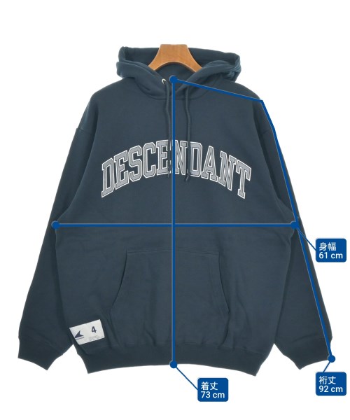 DESCENDANT（ディセンダント）パーカー 紺 サイズ:4(XL位) メンズ/2200661189122