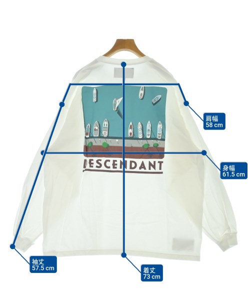 DESCENDANT（ディセンダント）Tシャツ・カットソー 白 サイズ:3(L位) メンズ/2200660986081