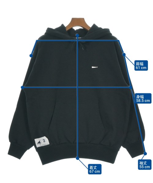 DESCENDANT（ディセンダント）パーカー 黒 サイズ:2(M位) メンズ/2200641608124