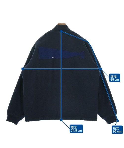 DESCENDANT（ディセンダント）ブルゾン 紺 サイズ:3(L位) メンズ/2200646714011