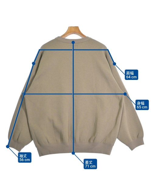 DESCENDANT（ディセンダント）スウェット ベージュ サイズ:3(L位) メンズ/2200643542037