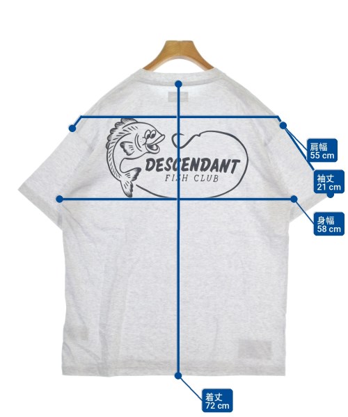 DESCENDANT（ディセンダント）Tシャツ・カットソー グレー サイズ:2(M位) メンズ/2200703160096