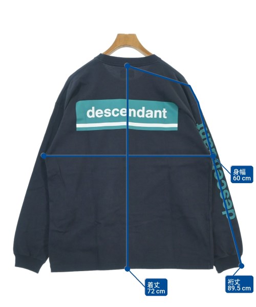 DESCENDANT（ディセンダント）Tシャツ・カットソー 紺 サイズ:2(M位) メンズ/2200703516039