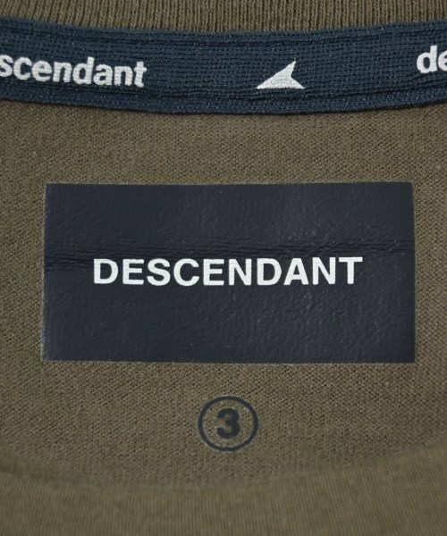 DESCENDANT（ディセンダント）Tシャツ・カットソー カーキ サイズ:3(L位) メンズ/2200701104115