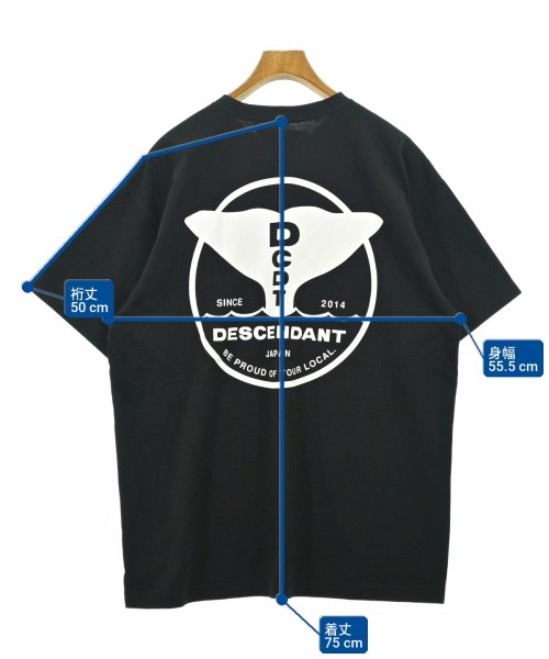 DESCENDANT ラガーシャツ サイズ3 ブラック DESCENDANT（ディセンダント）Tシャツ・カットソー 黒 サイズ:3(L位