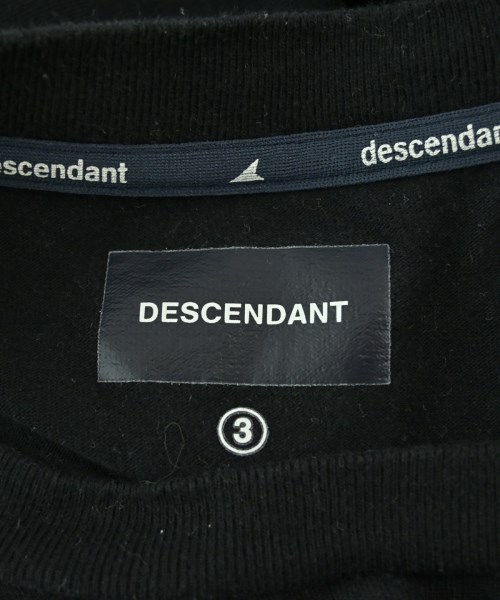 DESCENDANT（ディセンダント）Tシャツ・カットソー 黒 サイズ:3(L位