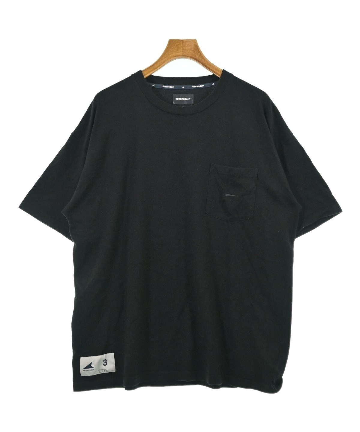 DESCENDANT ラガーシャツ サイズ3 ブラック DESCENDANT（ディセンダント）Tシャツ・カットソー 黒 サイズ:3(L位