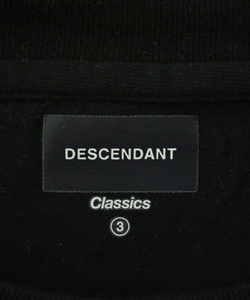 DESCENDANT（ディセンダント）Tシャツ・カットソー 黒 サイズ:3(L位