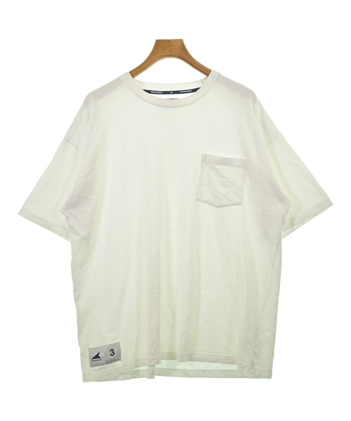 DESCENDANT（ディセンダント）Tシャツ・カットソー 白 サイズ:3(L位