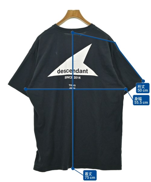 DESCENDANT（ディセンダント）Tシャツ・カットソー 黒 サイズ:3(L位