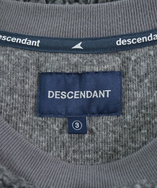 DESCENDANT（ディセンダント）スウェット グレー サイズ:3(L位) メンズ/2200663278176