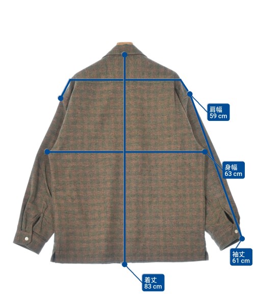 DESCENDANT（ディセンダント）カジュアルシャツ 茶 サイズ:4(XL位) メンズ/2200665959042