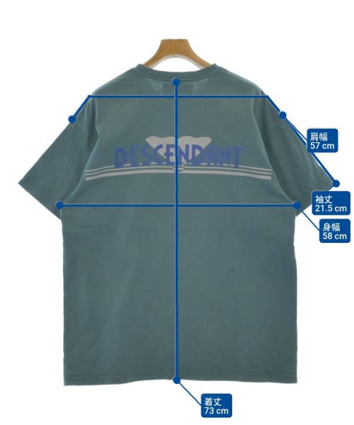 DESCENDANT（ディセンダント）Tシャツ・カットソー 青 サイズ:3(XL位) メンズ/2200667194106